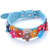 Leather Small Flower Pet Collar